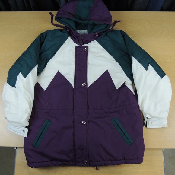 Vintage Jackets & Blazers - Vintage 80s/90s Andy Johns Women Puffy SKI Jacket Coat Size S